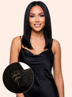 16" Off Black Invisible Clip-ins (140g)