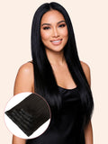 20" Jet Black Seamless Clip-ins (180g)