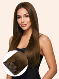 20" Medium Chestnut Brown Seamless Clip-ins (180g)