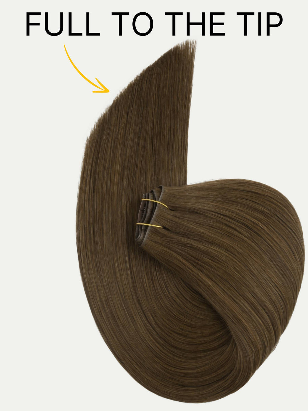 16" Chocolate Brown Invisible Clip-ins (140g)