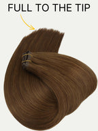 16" Chocolate Brown Seamless Clip-ins (140g)