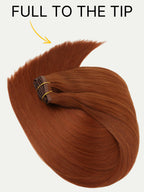 16" Rich Copper Auburn Seamless Clip-ins (140g)