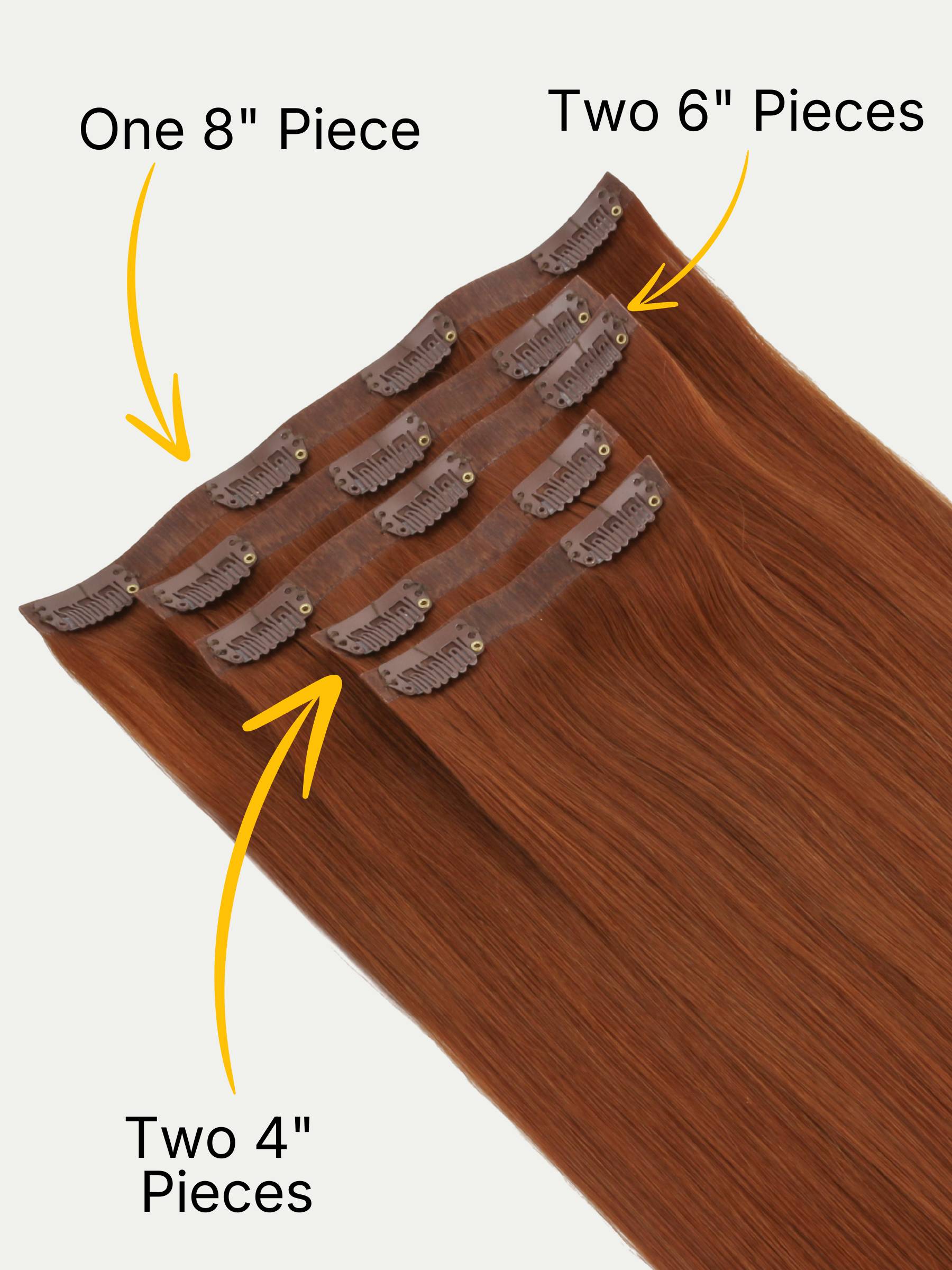 16" Rich Copper Auburn Seamless Clip-ins (140g)