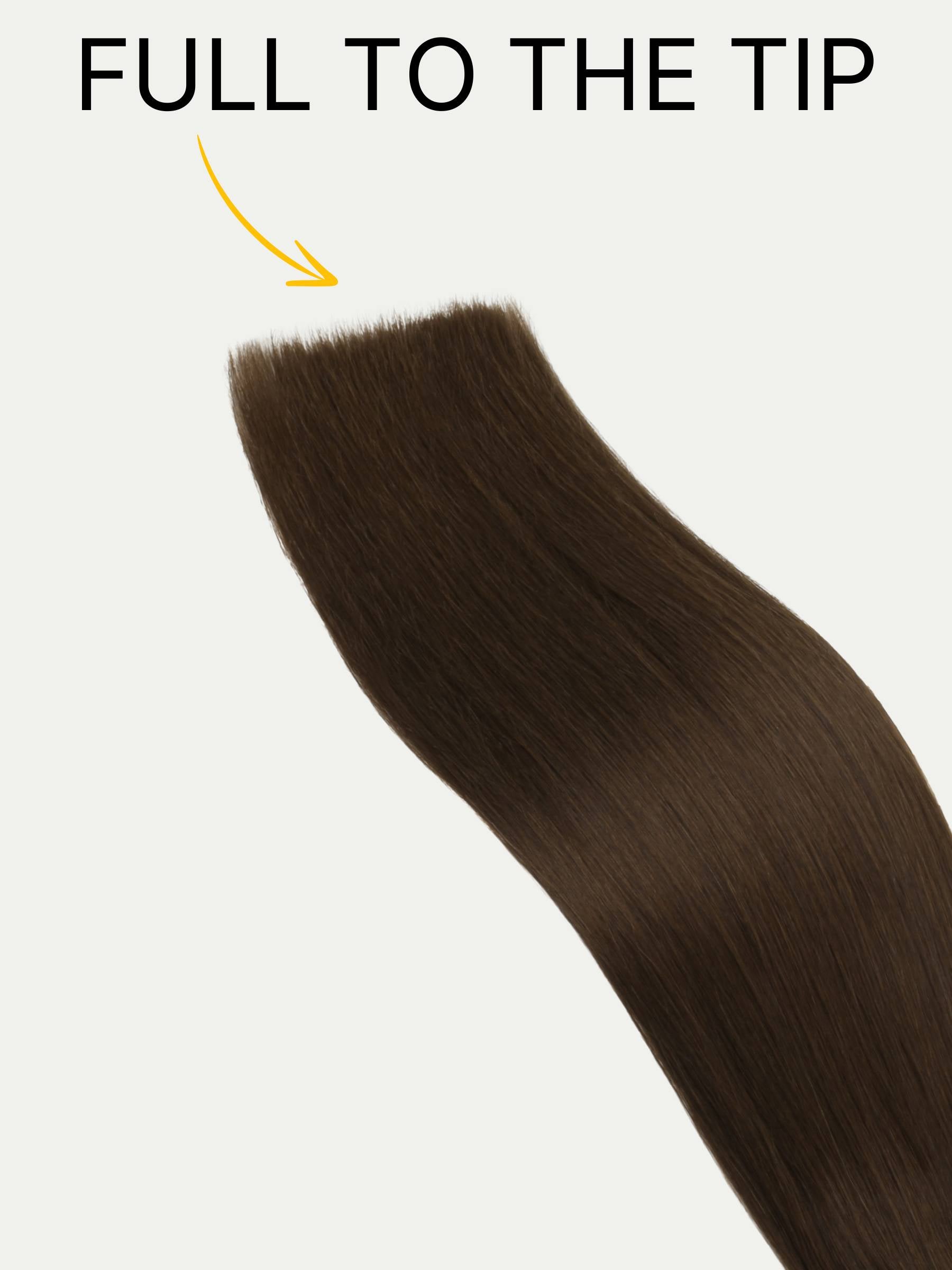 16" Dark Brown Invisible Clip-ins (140g)