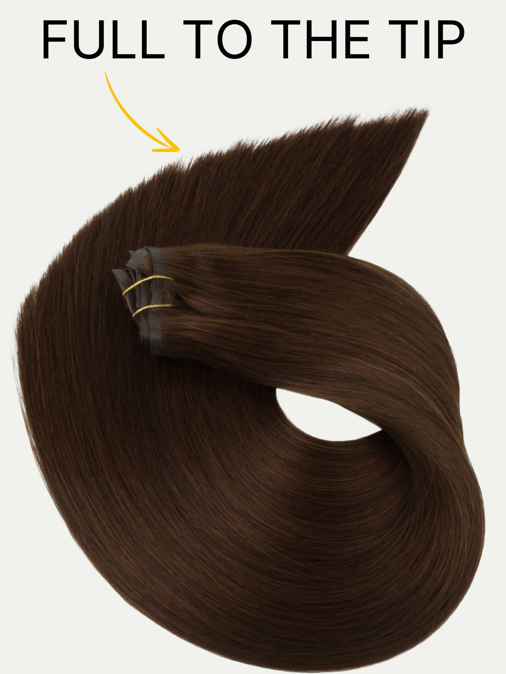 16" Dark Brown Seamless Clip-ins (140g)