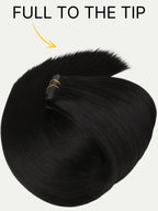 20" Jet Black Seamless Clip-ins (180g)