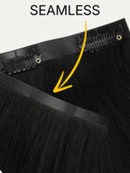 seamless jet black clip-ins