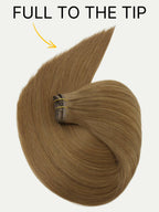 16" Medium Chestnut Brown Seamless Clip-ins (140g)