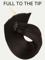 20" Off Black Seamless Clip-ins (180g)