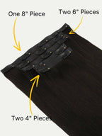 16" Off Black Seamless Clip-ins (140g)