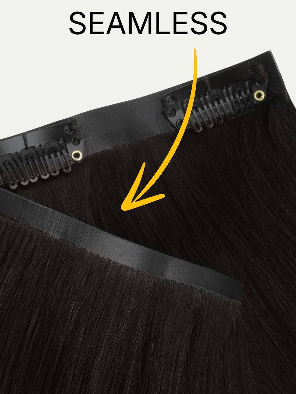 off black seamless clip-ins