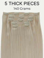 16" Platinum Blonde Seamless Clip-ins (140g)