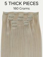 20" Platinum Blonde Invisible Clip-ins (180g)