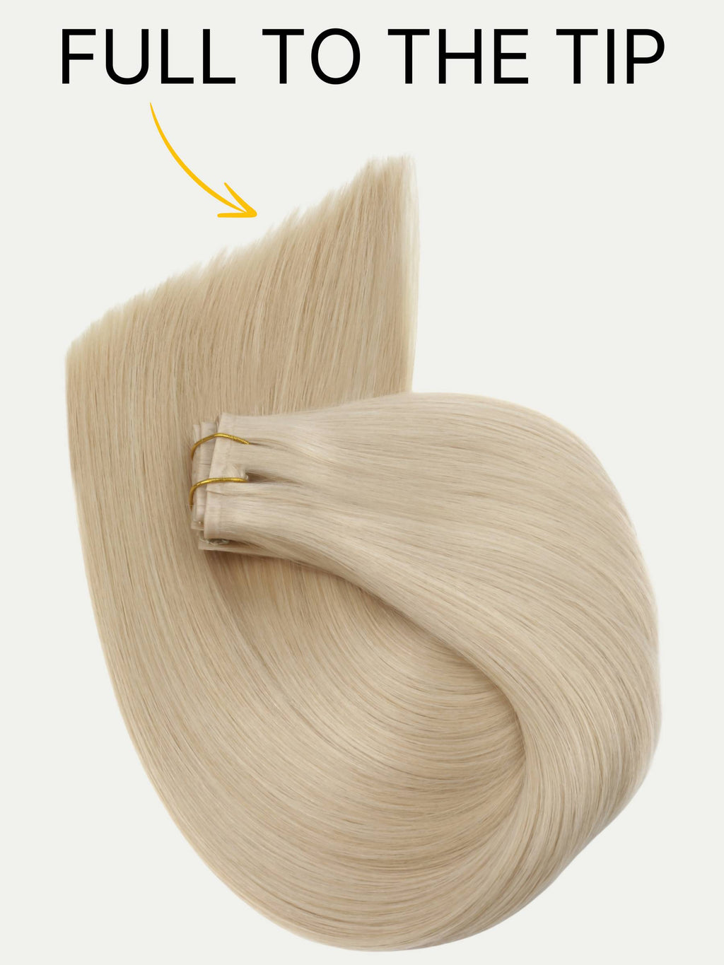 16" Platinum Blonde Seamless Clip-ins (140g)