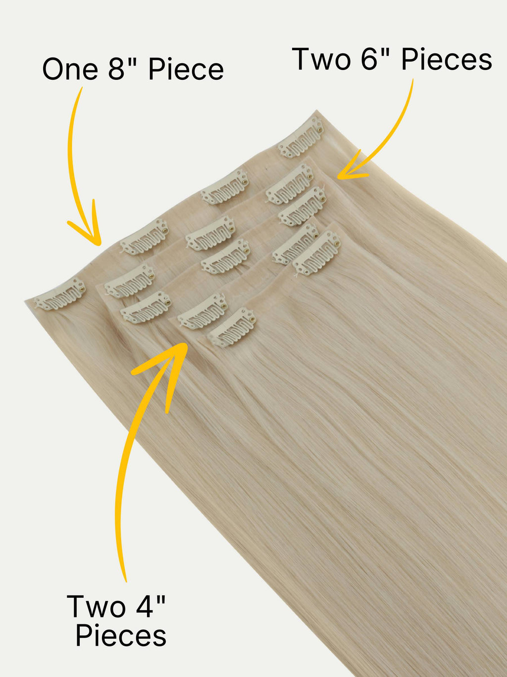 16" Platinum Blonde Seamless Clip-ins (140g)