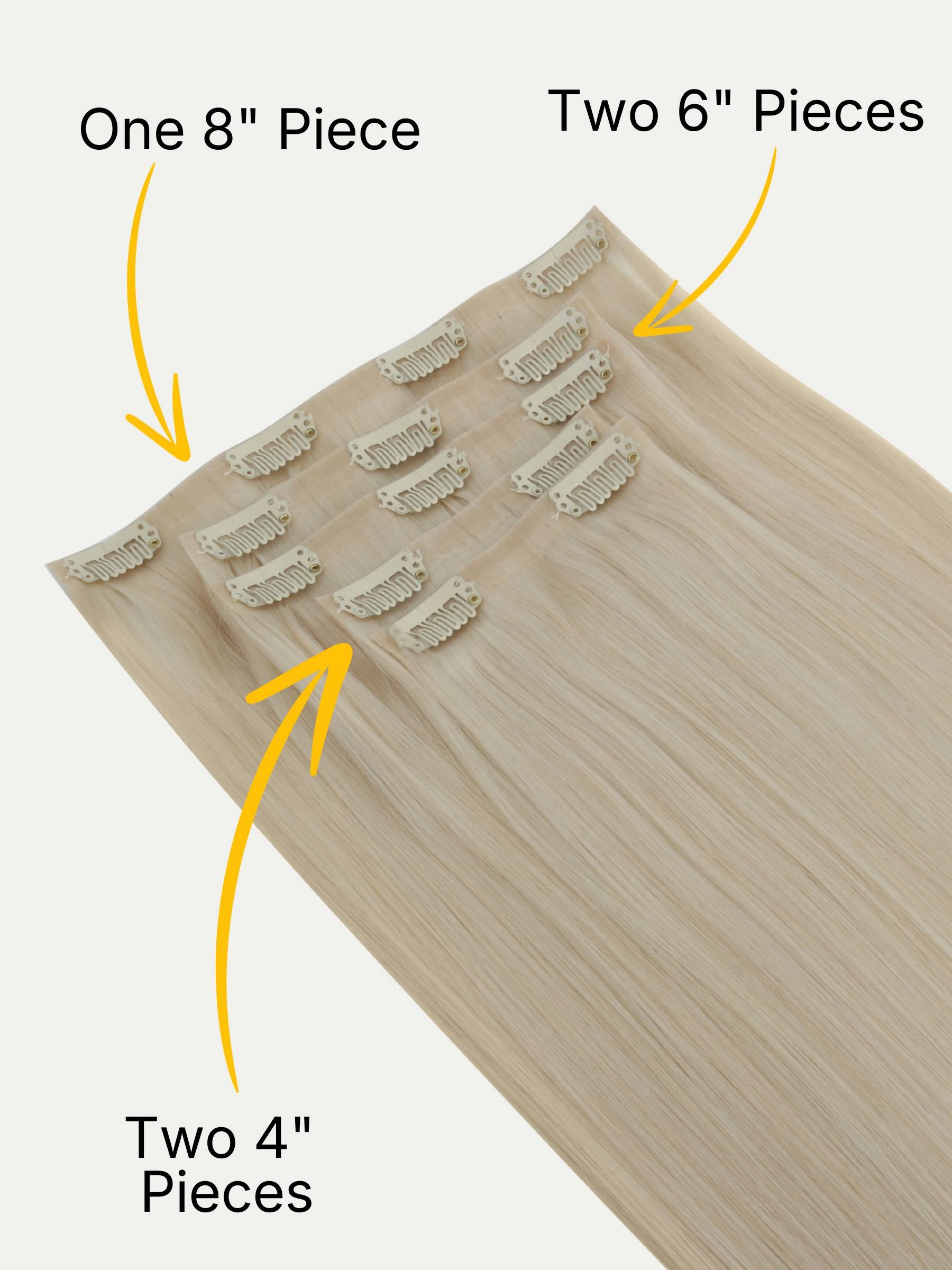 16" Platinum Blonde Seamless Clip-ins (140g)