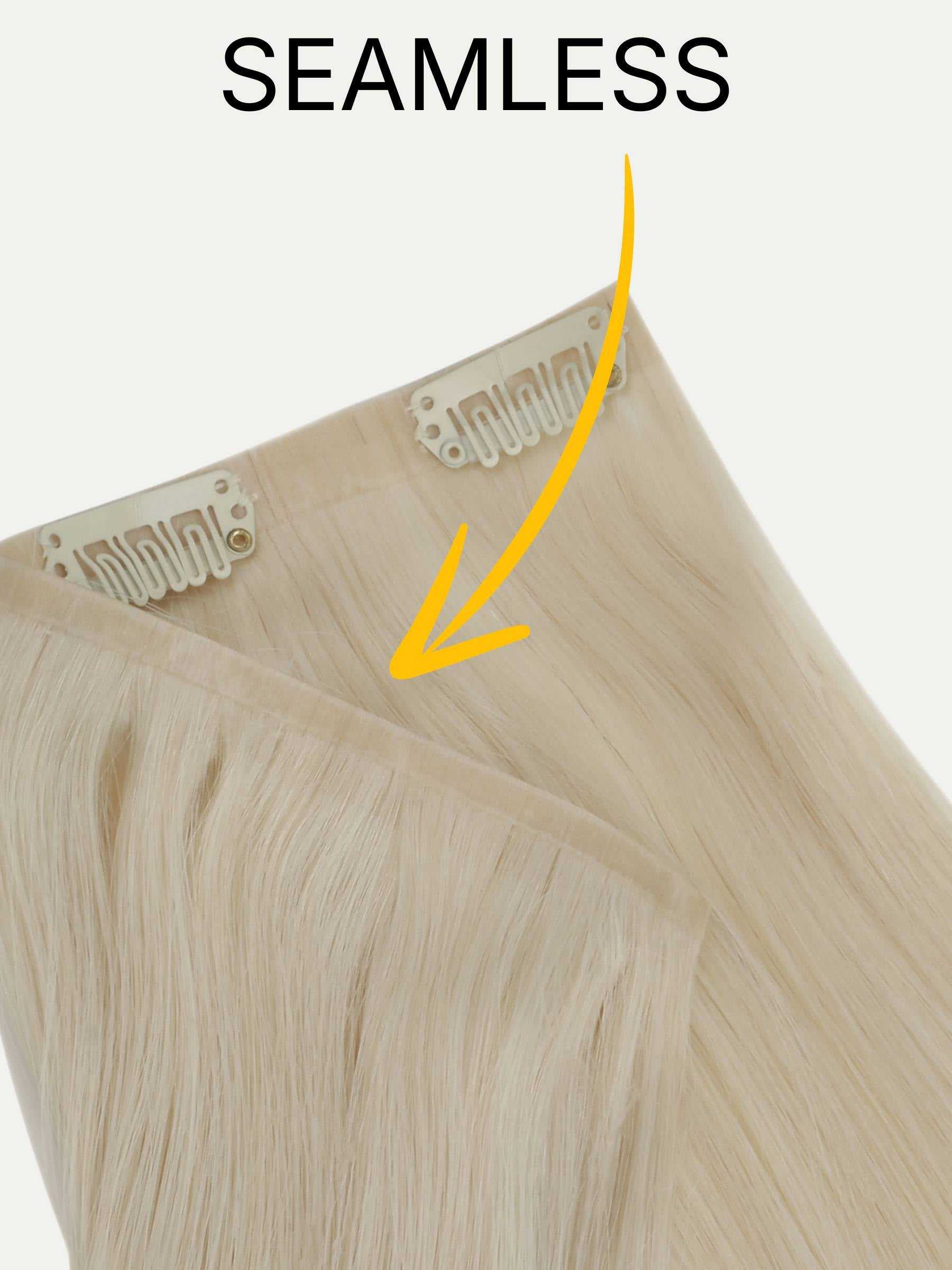 16" Platinum Blonde Seamless Clip-ins (140g)