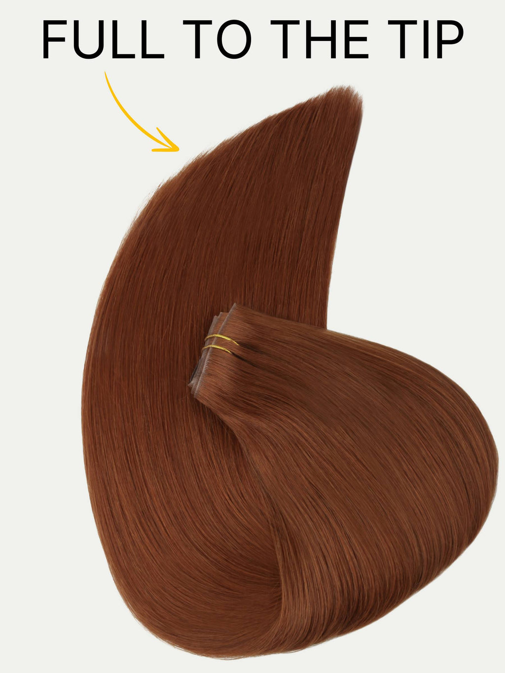 16" Rich Copper Auburn Invisible Clip-ins (140g)