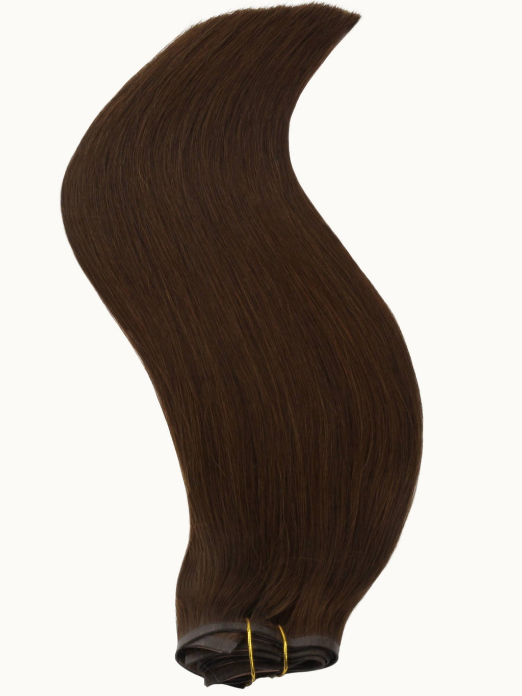 16" Dark Brown Seamless Clip-ins (140g)