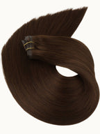 16" Dark Brown Seamless Clip-ins (140g)