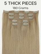 20" Warm Honey Blonde Seamless Clip-ins (180g)