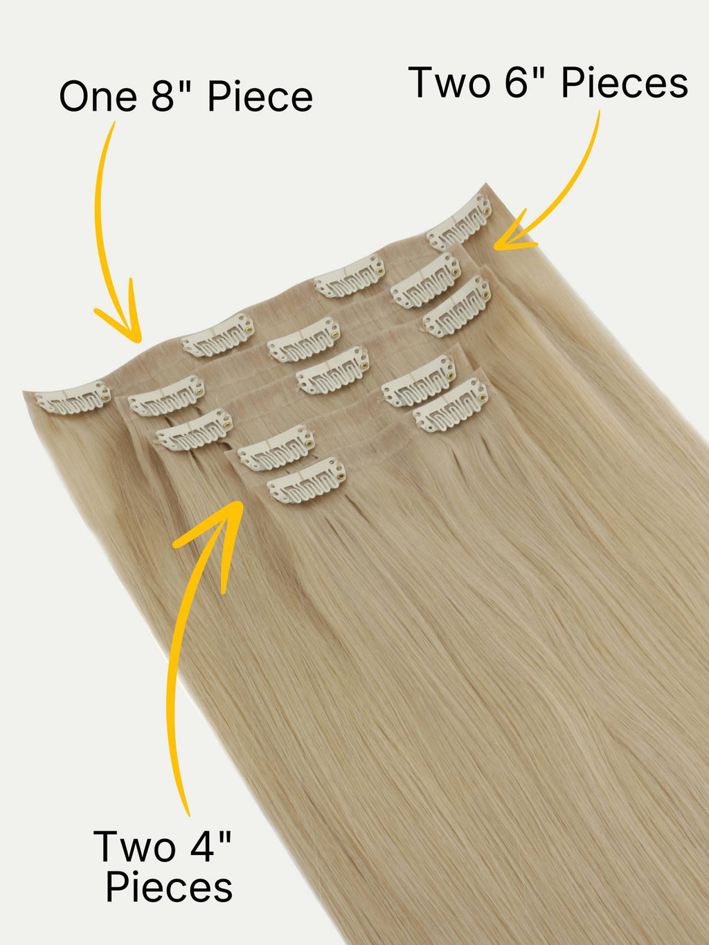 16" Warm Honey Blonde Seamless Clip-ins (140g)