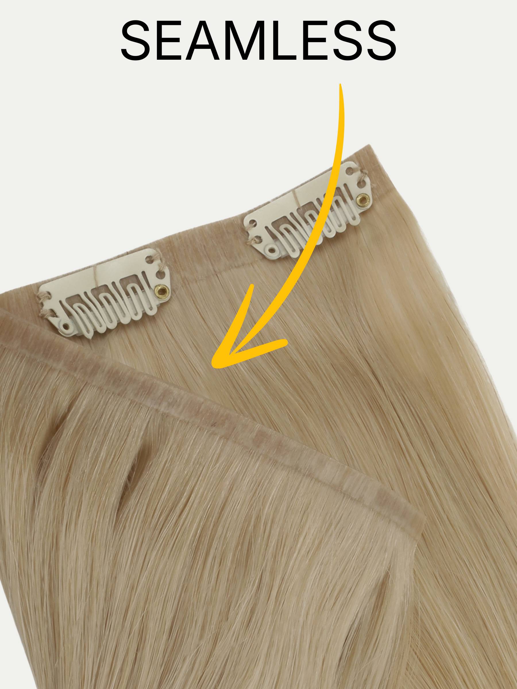 16" Warm Honey Blonde Seamless Clip-ins (140g)